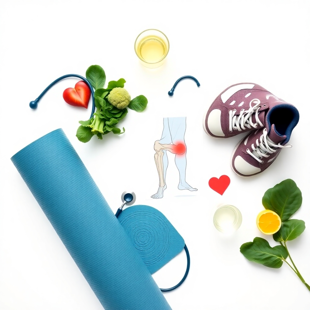 Yoga mat for knee pain prevention in 50s health and fitness